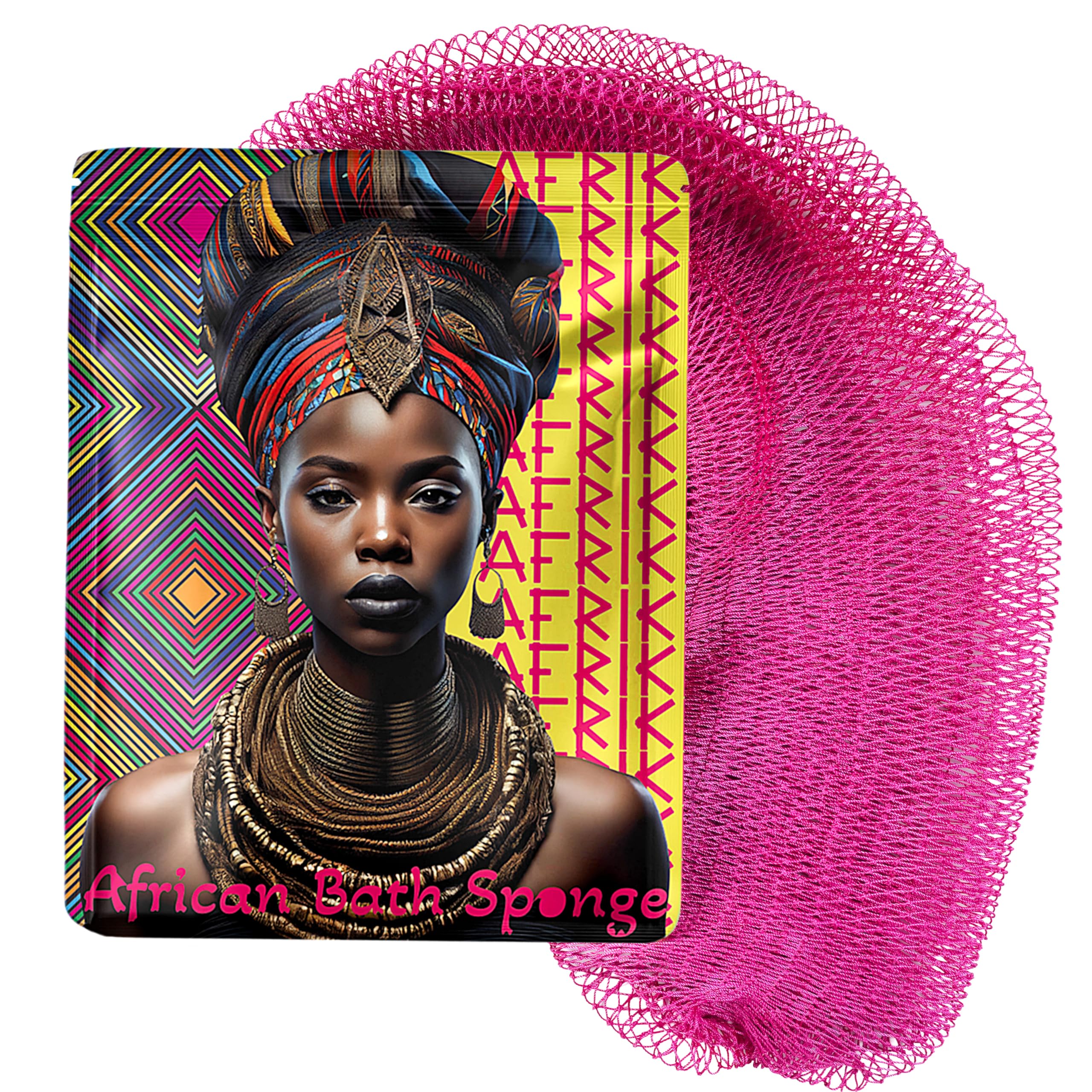 AFRIKI African Net Sponge full-body scrubber for a refreshing shower