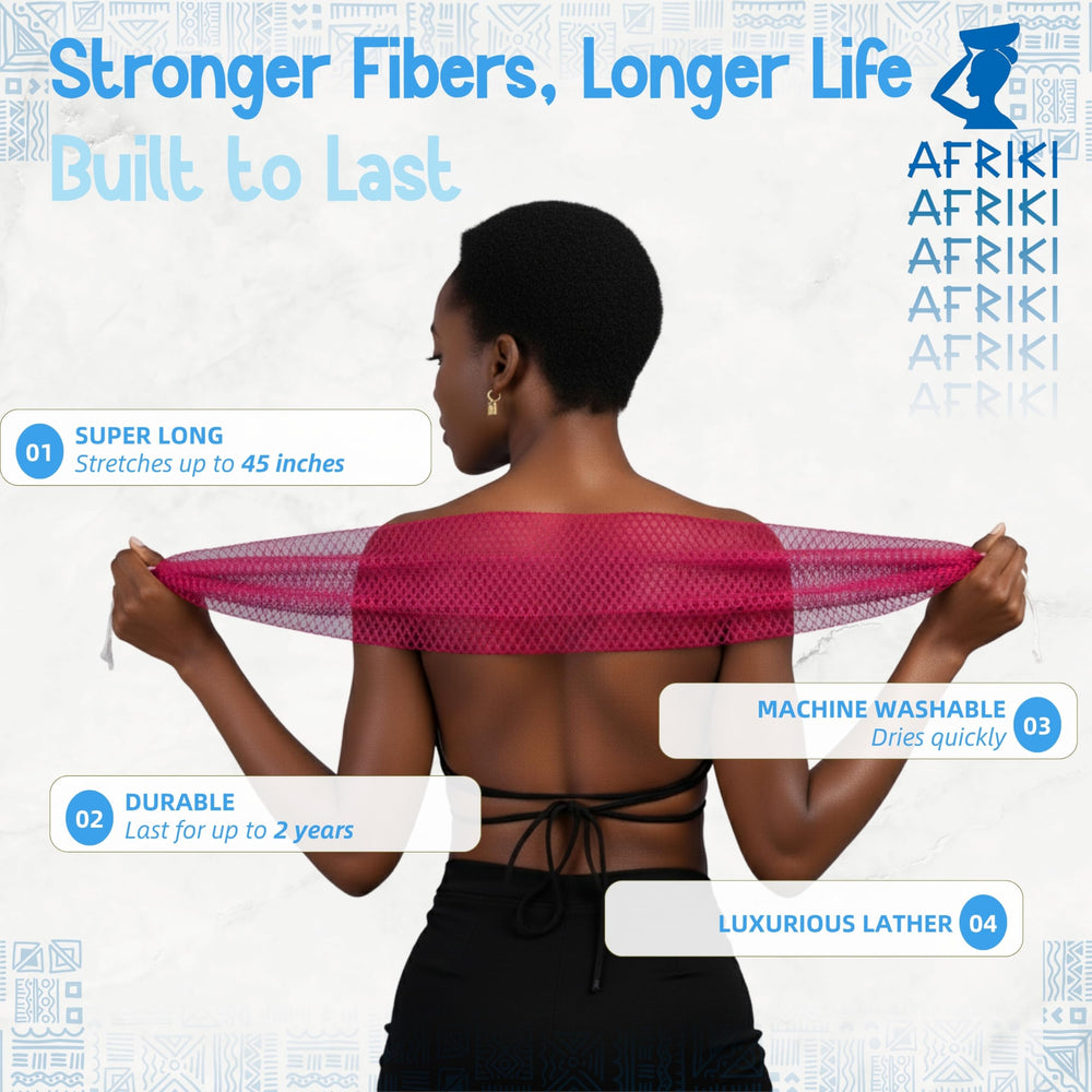 AFRIKI African Net Sponge long length enables back and leg access