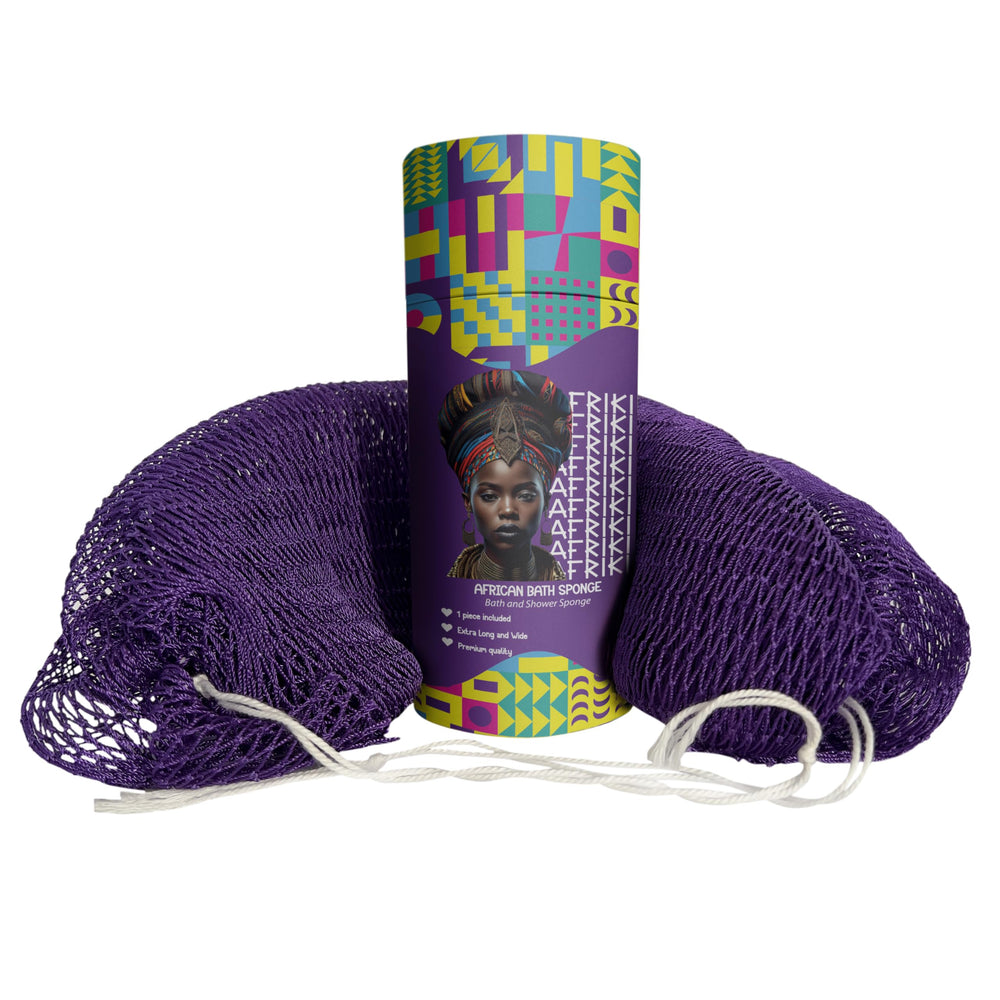 Esponja AFRIKI de red africana exfoliación corporal para piel más suave.