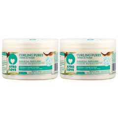 Afro Love Curling Puree bottle 8oz pack 2 for defined, frizz-controlled curls.