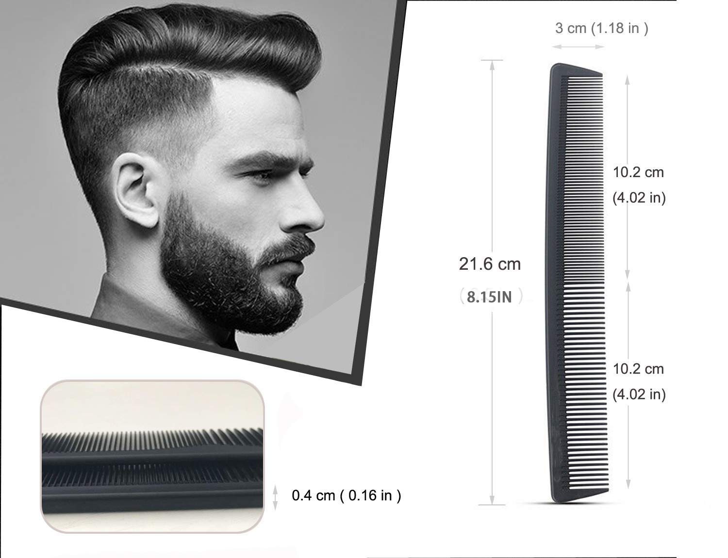 AFT90 salon-grade plastic combs durable and reliable for daily use