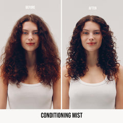 Hair after use shows soft, shiny, bouncy texture.
