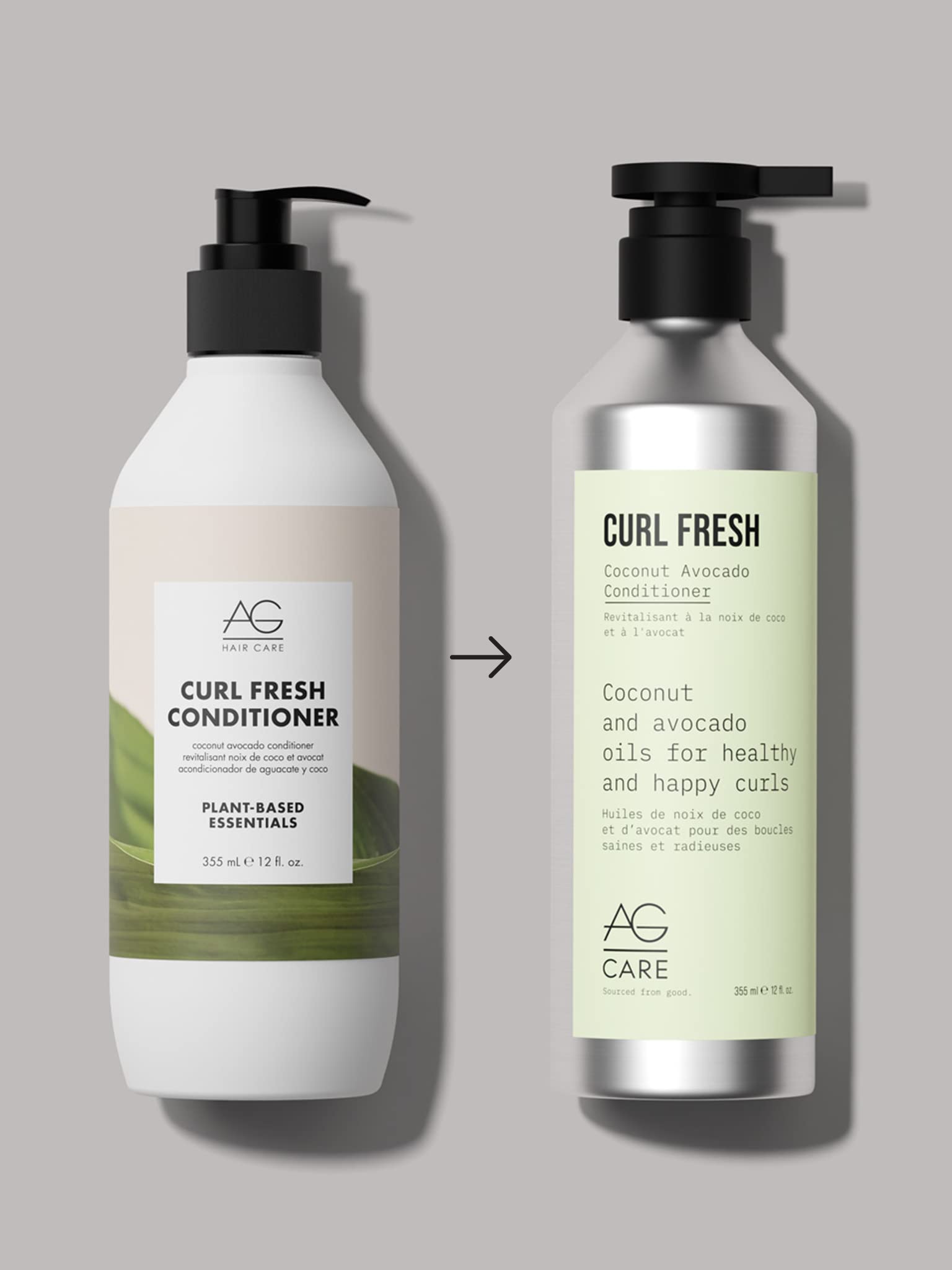 AG Care Curl Fresh close-up on defined curls and shine