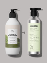 AG Care Curl Fresh close-up on defined curls and shine