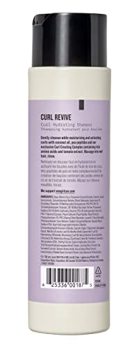 Ingredients panel highlights plant-based proteins and oils for nourished curls