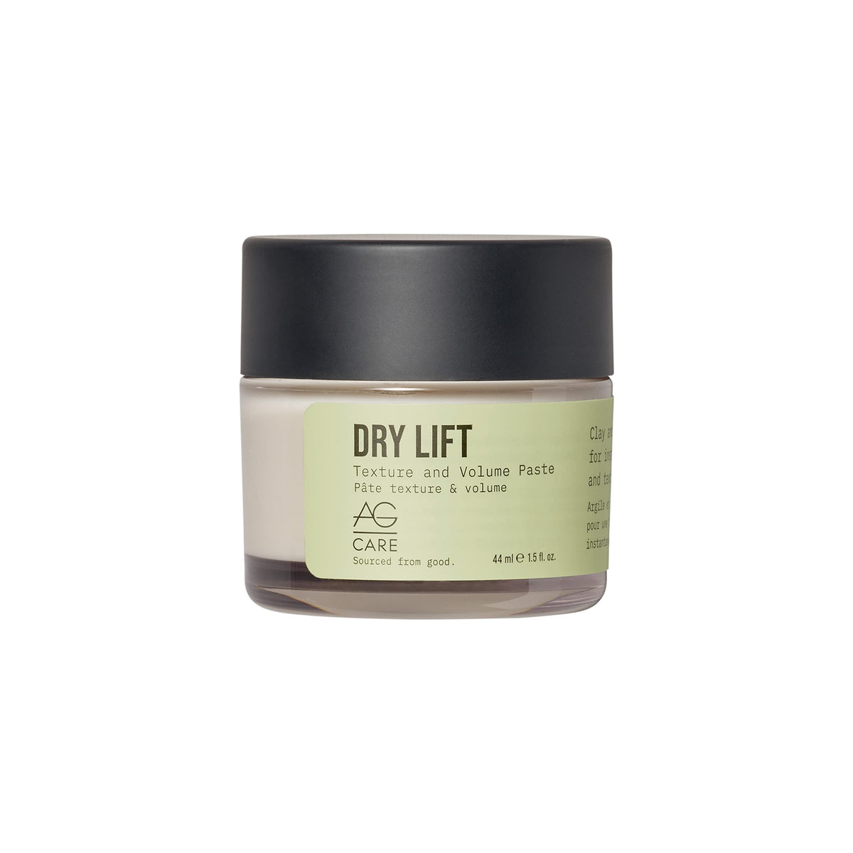 AG Care Dry Lift texture paste jar front showing natural matte finish and lift.