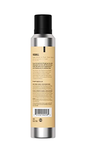 AG Care Firewall heat-protectant spray demonstrates protective barrier during styling.