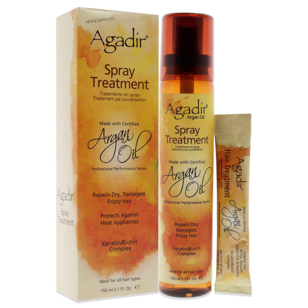 Dry damaged hair with Agadir Argan Oil Spray Treatment