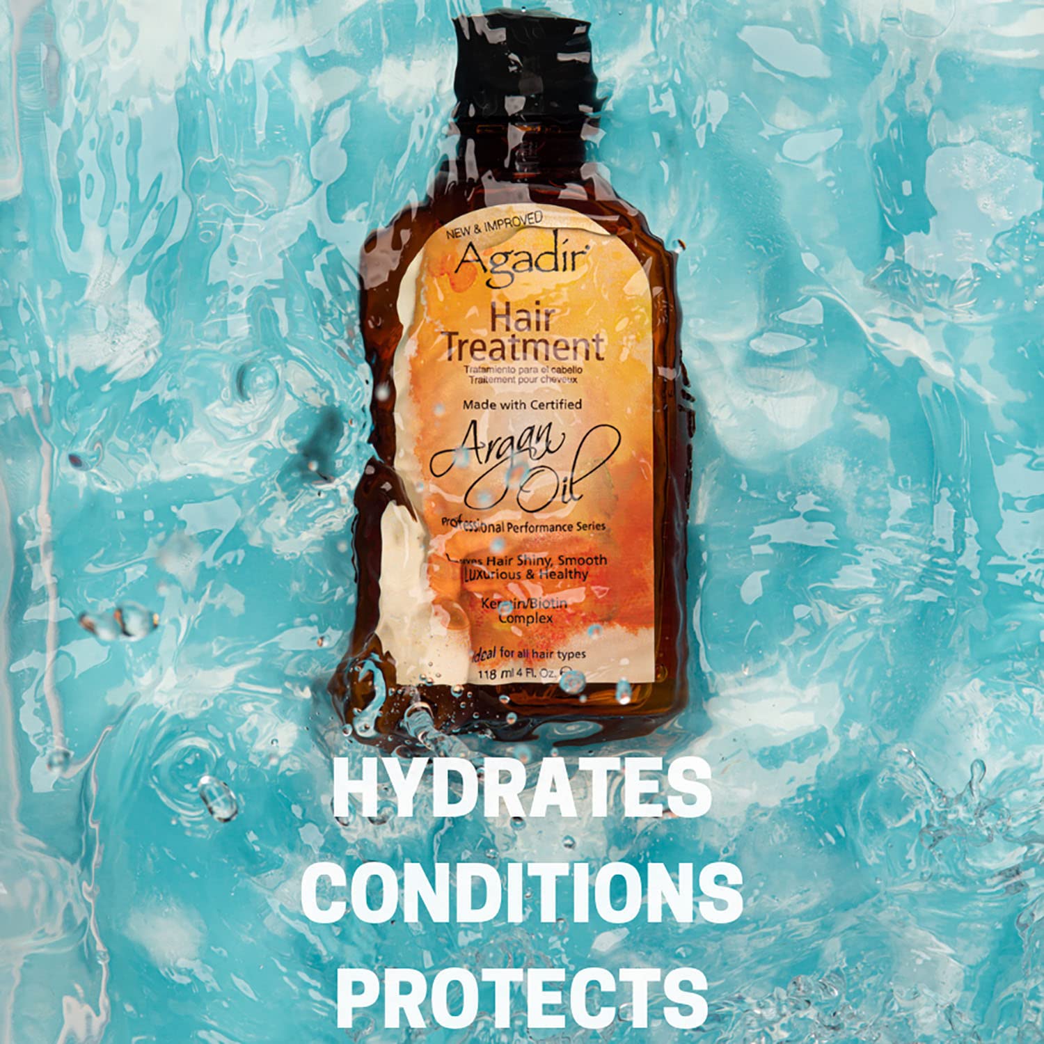 Agadir Argan Oil Hair Treatment scalp nourishment scene suggests itch relief.