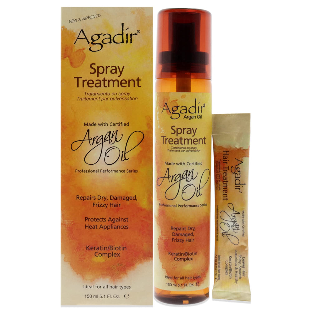 Agadir Argan Oil Spray Treatment provides heat protection