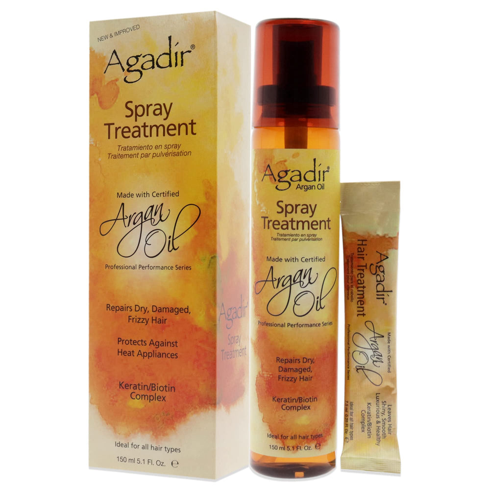 Hair shaft absorbs Agadir Argan Oil Spray Treatment instantly
