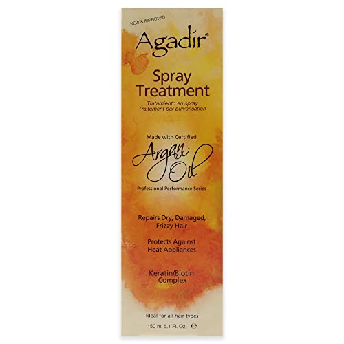 Agadir Argan Oil Spray Treatment applied to hair for instant nourishment