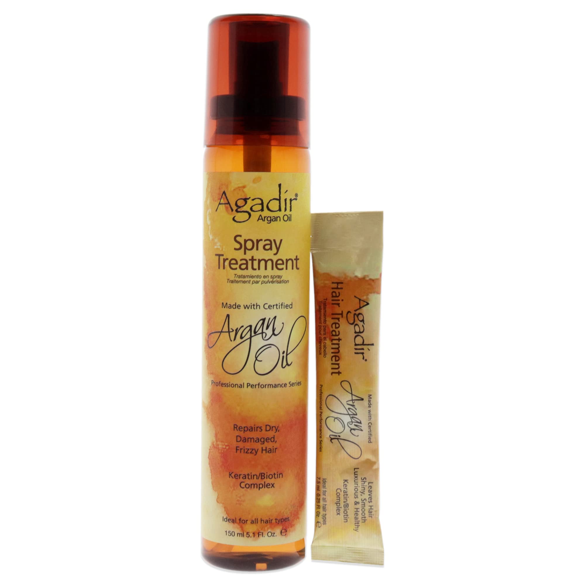 Agadir Argan Oil Spray Treatment bottle delivering nourishing oil for healthy shine