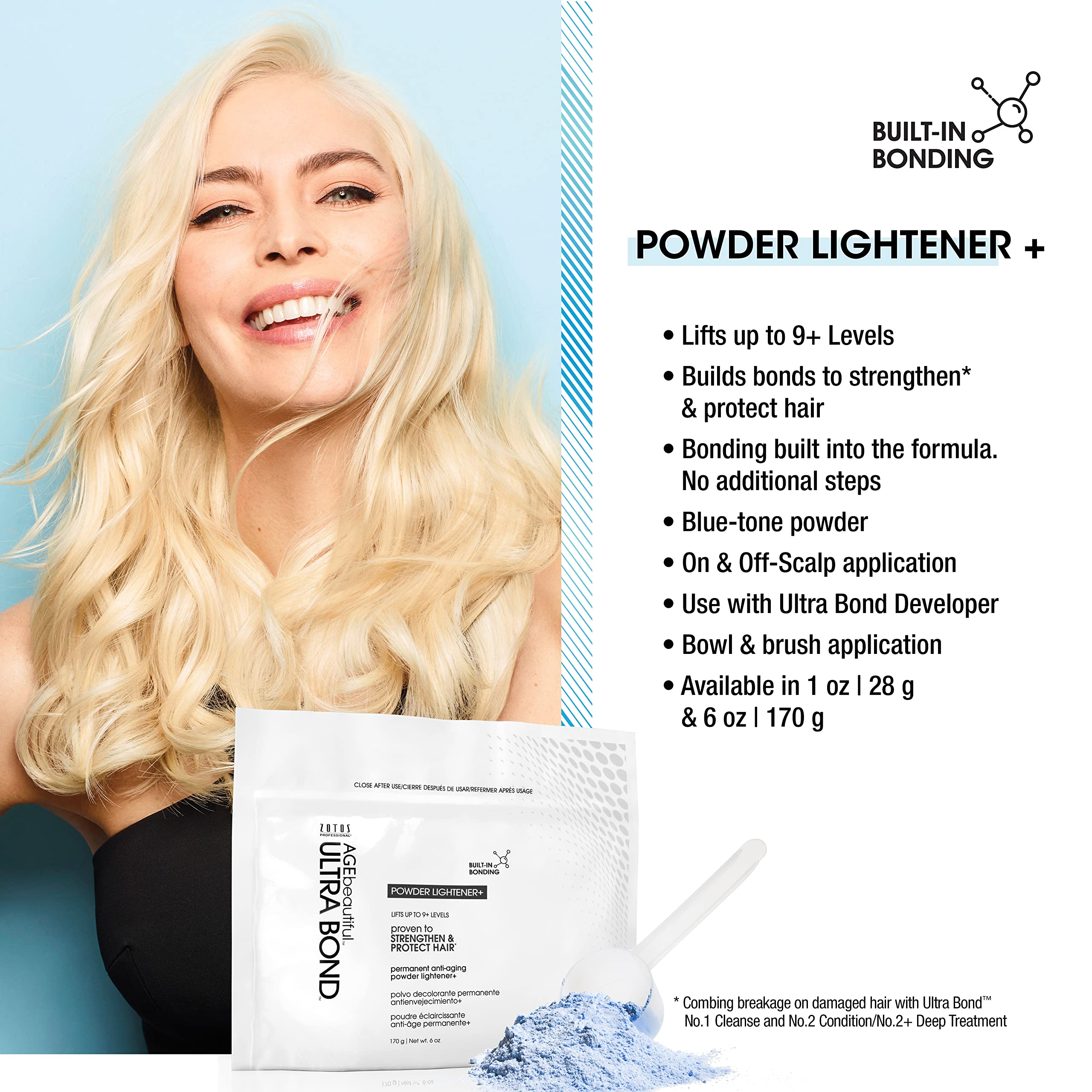 AGE beautiful blue-tone powder close-up for balanced tonal lift.