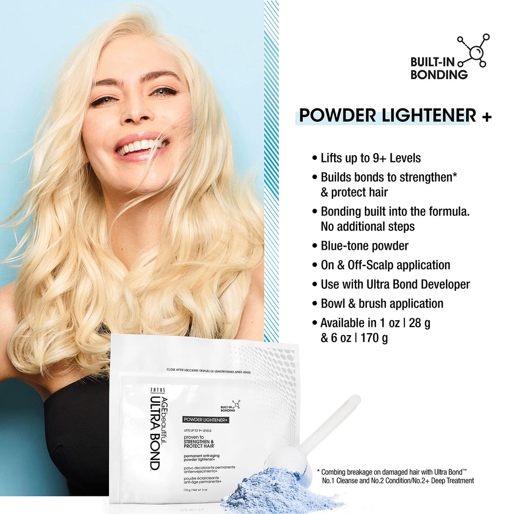 AGE beautiful blue-tone powder close-up for balanced tonal lift.