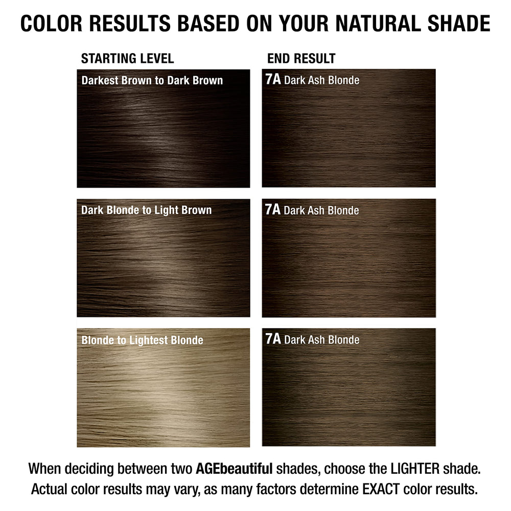 AGE beautiful finished hair close-up reveals shine, fullness, and dimensional color.