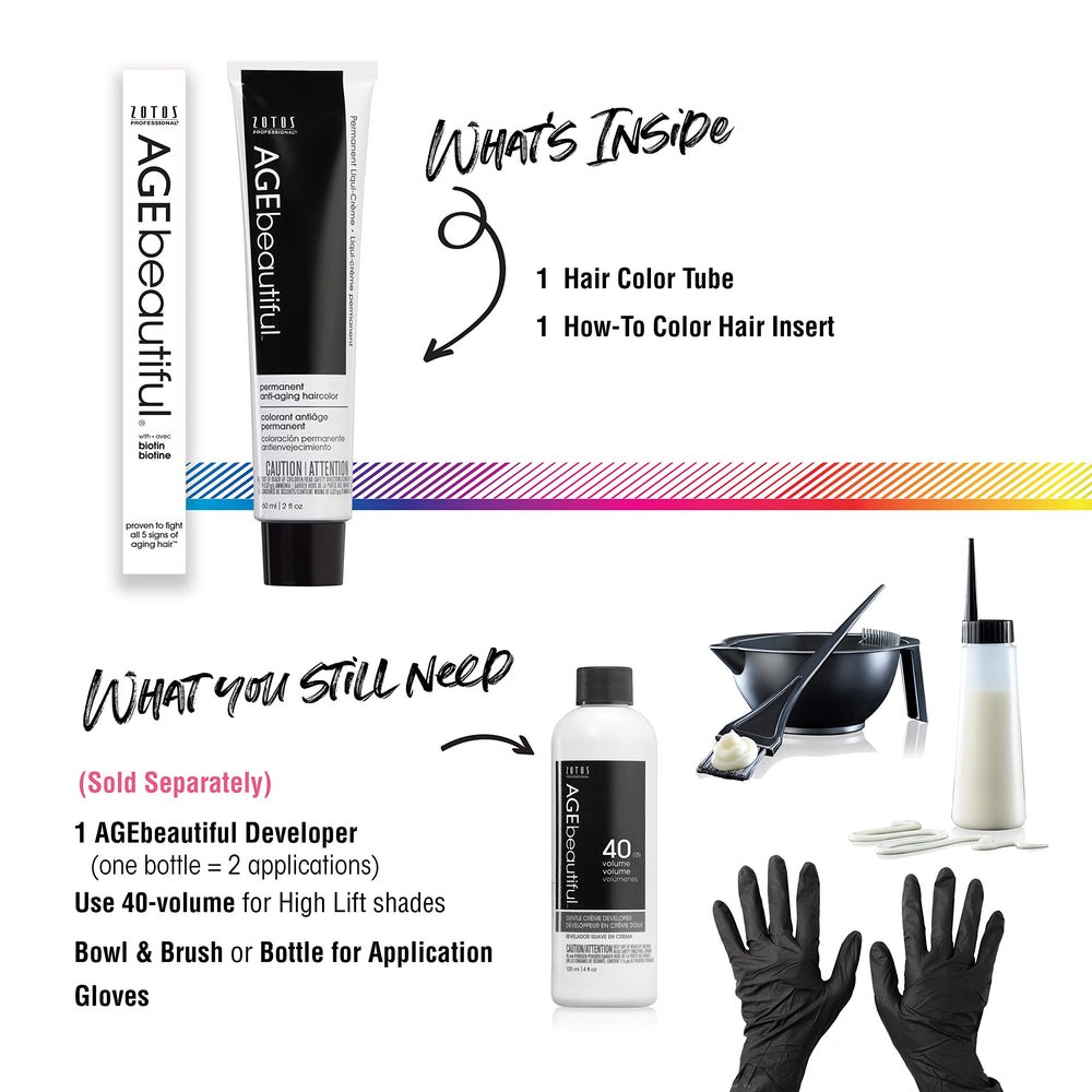 AGE beautiful gray coverage test spot demonstrates 100% gray results with natural-looking depth.