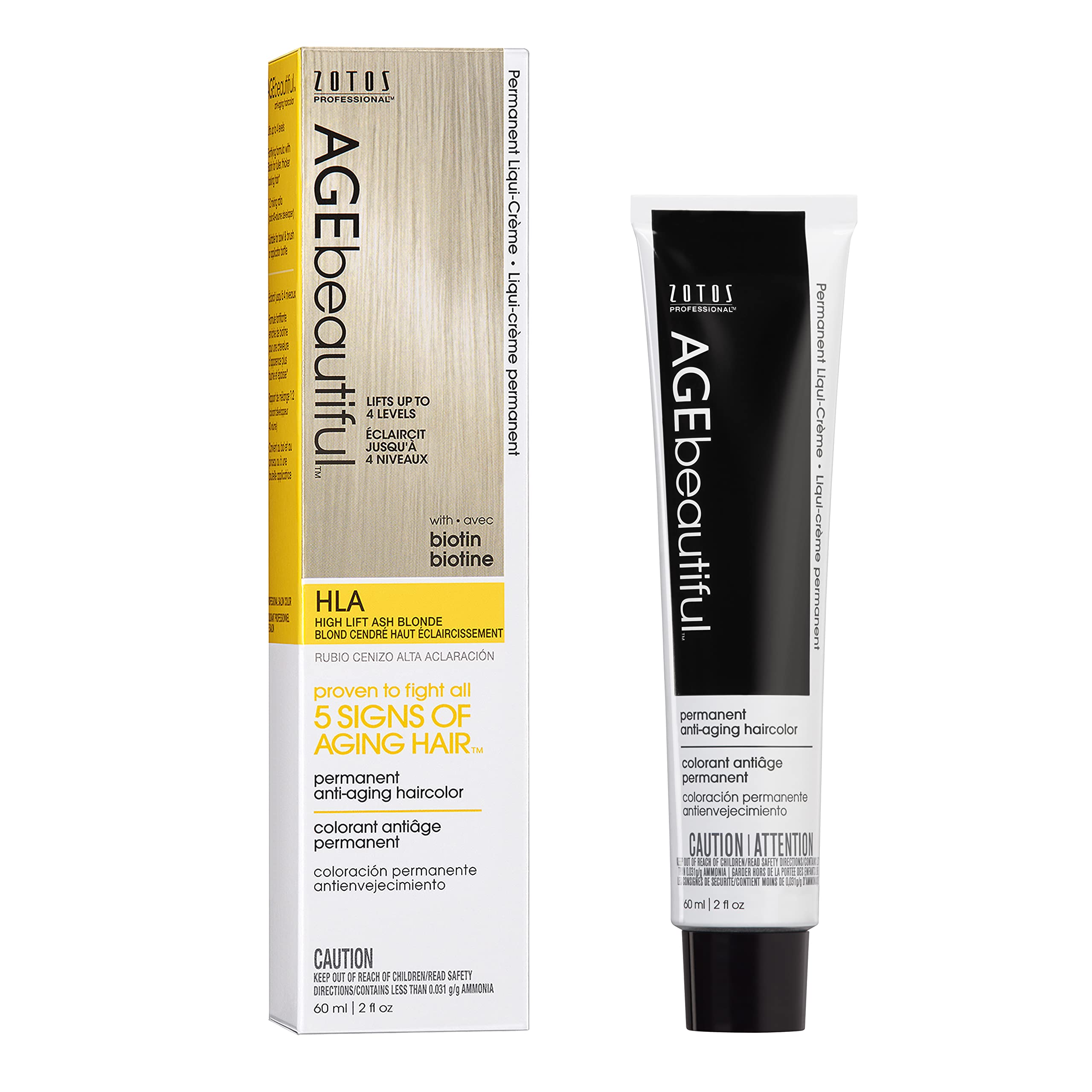 AGE beautiful liqui-creme dye bottle applying color for even coverage and vibrant results.