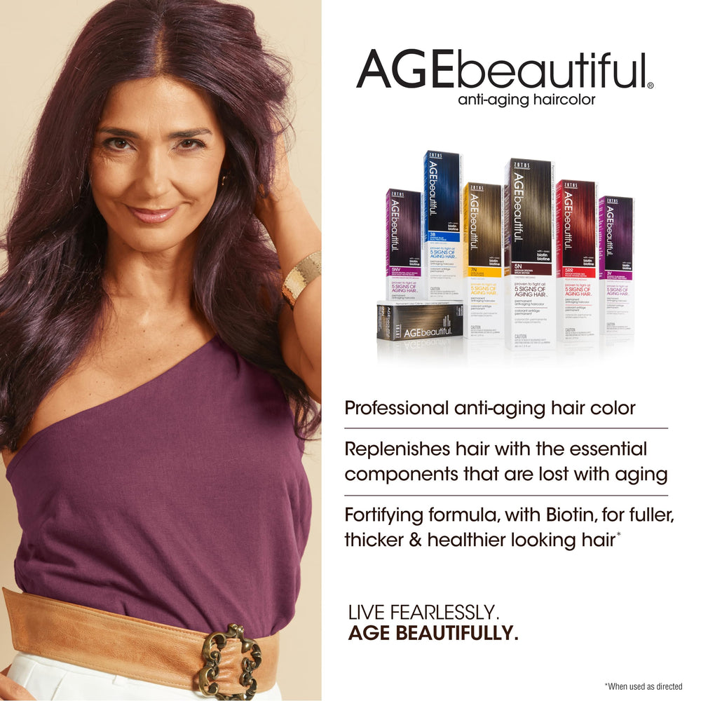 AGE beautiful liqui-creme jet black color cream ready for professional application.