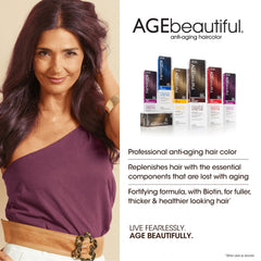 AGE beautiful liqui-creme jet black color cream ready for professional application.