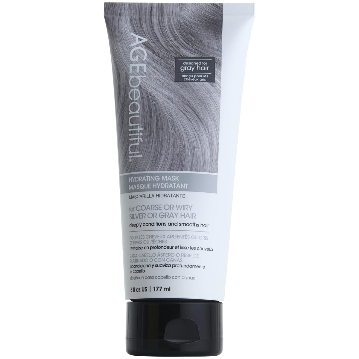 AGE beautiful Mascarilla hidratante para cabello gris, suaviza y rehidrata el cabello
