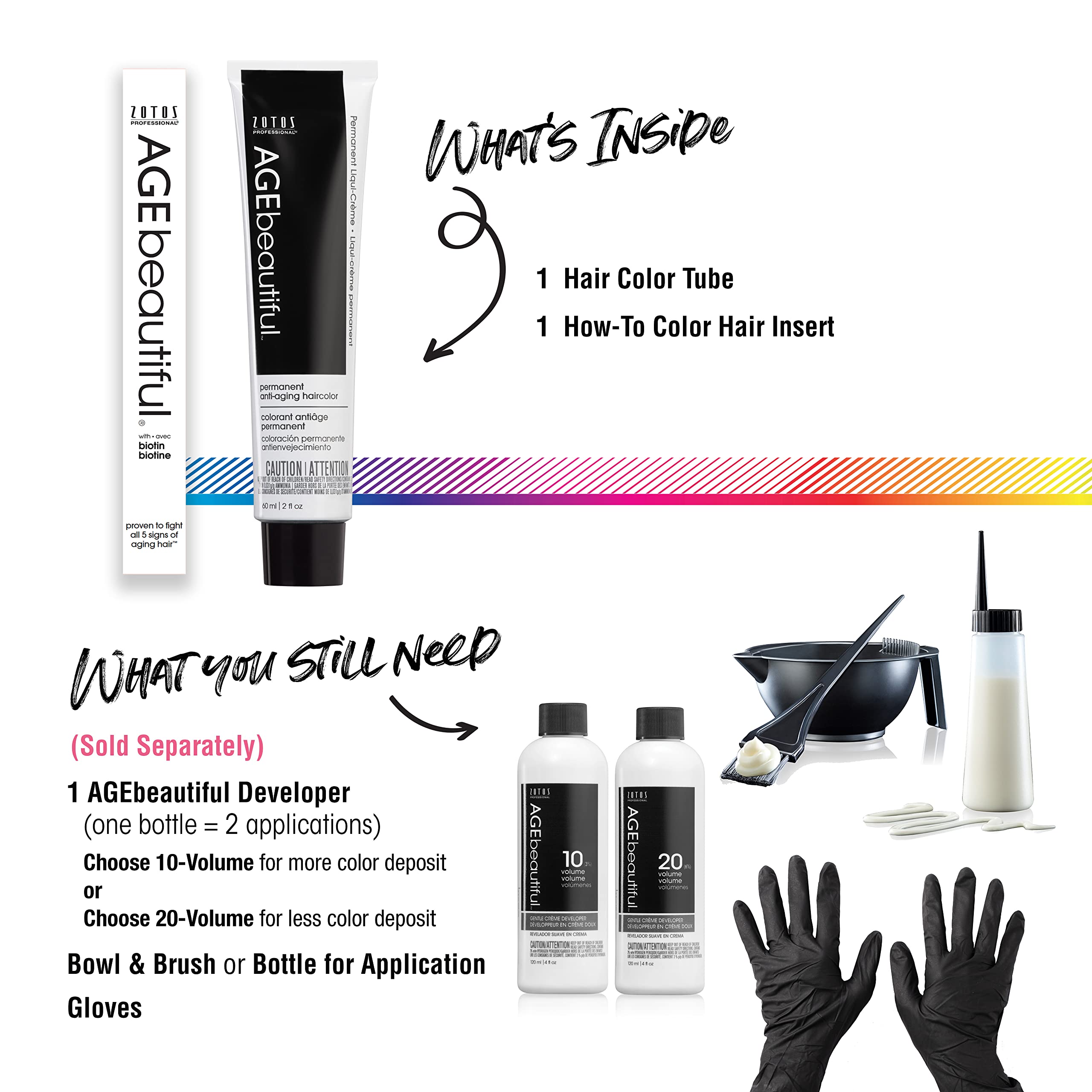AGE beautiful Melanin-rich formula yields natural, dimensional color with shine.