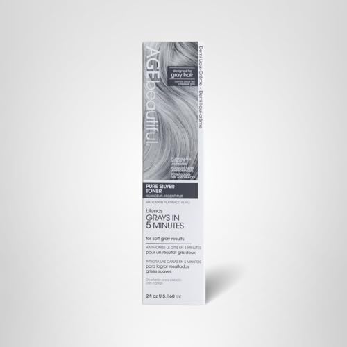 AGE beautiful Pure Silver Demi Liqui-Creme Toner neutralizes brass while enhancing softness.