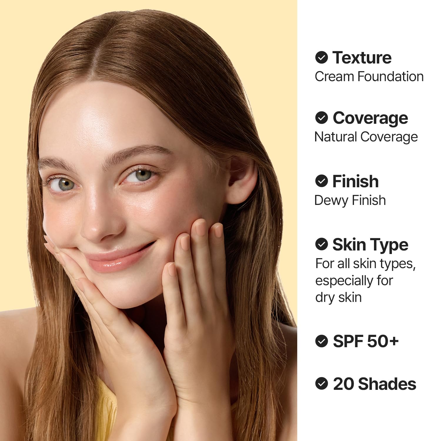 AGE 20's 17N shade swatch shows warm beige balance.