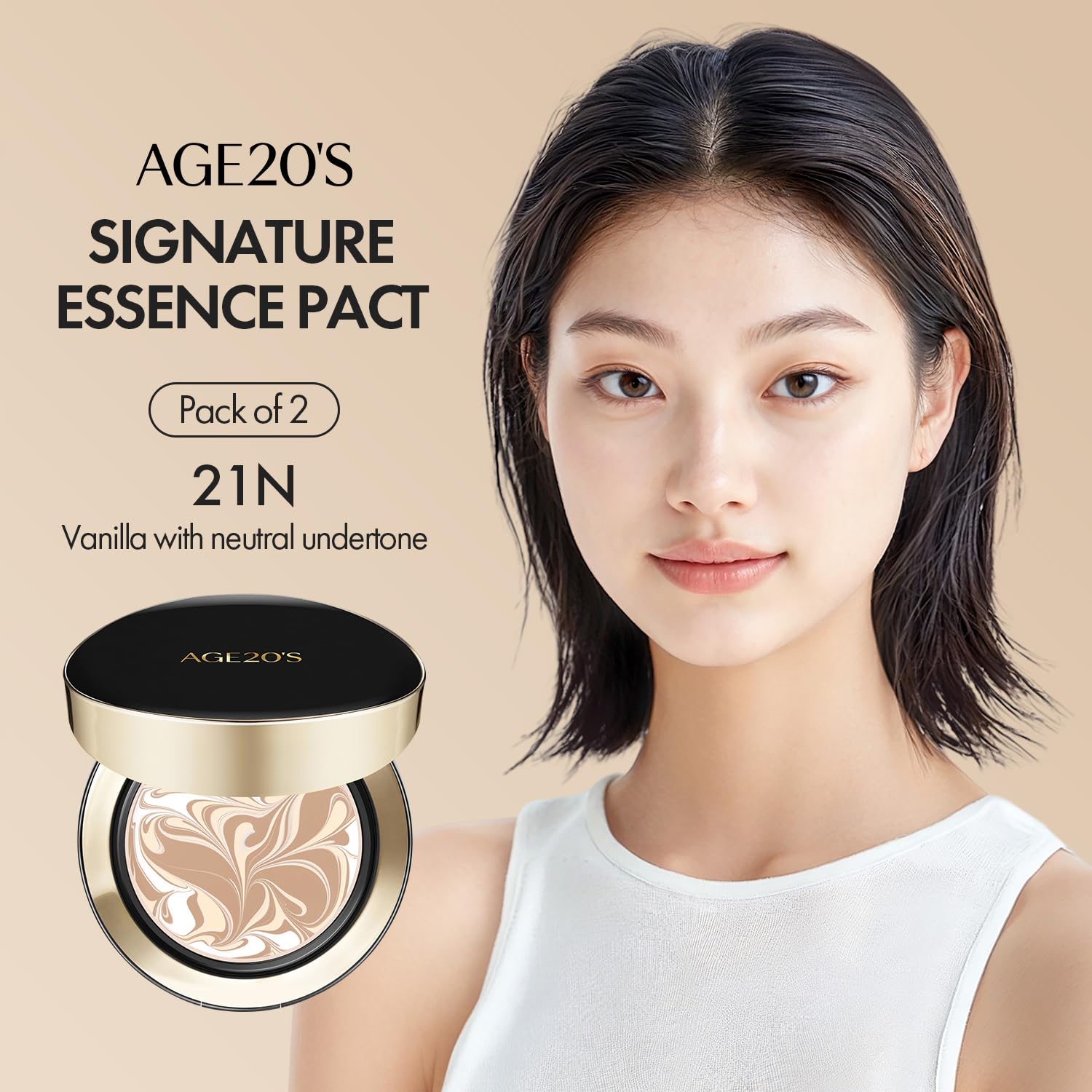 AGE 20's Pact SPF50+ protection supports daily sun defense in a lightweight formula.