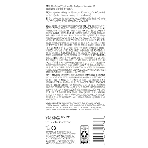 AGEbeautiful 10 Volume Developer works with Liqui-Crème colors for even lifts.