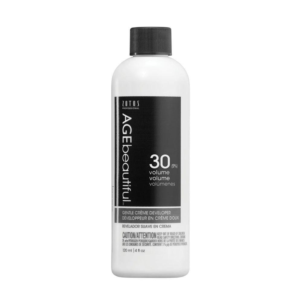 AGEbeautiful 30-volume developer bottle for precise lifting and even results.