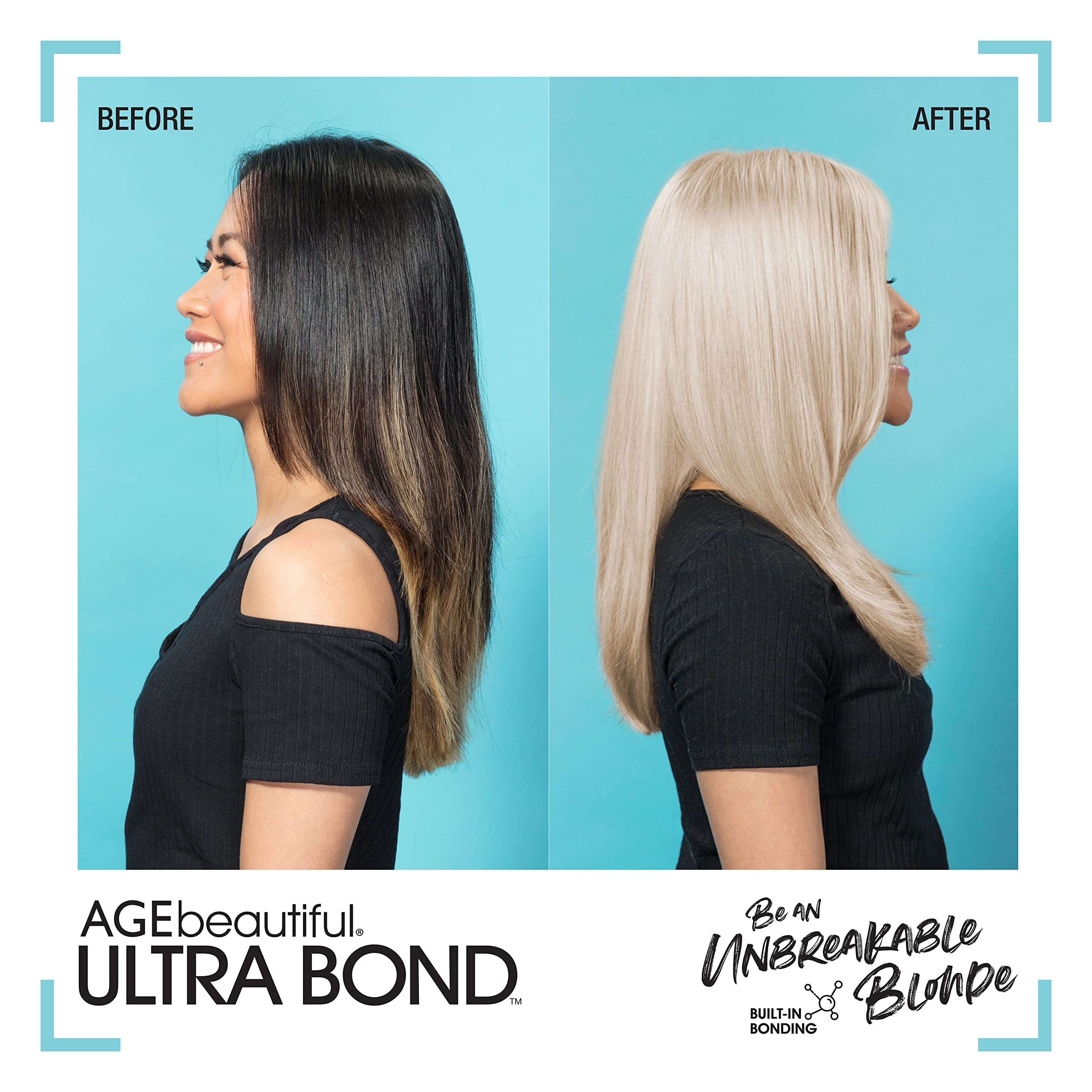AGEbeautiful blue-tone powder visual signaling high-lift potential.