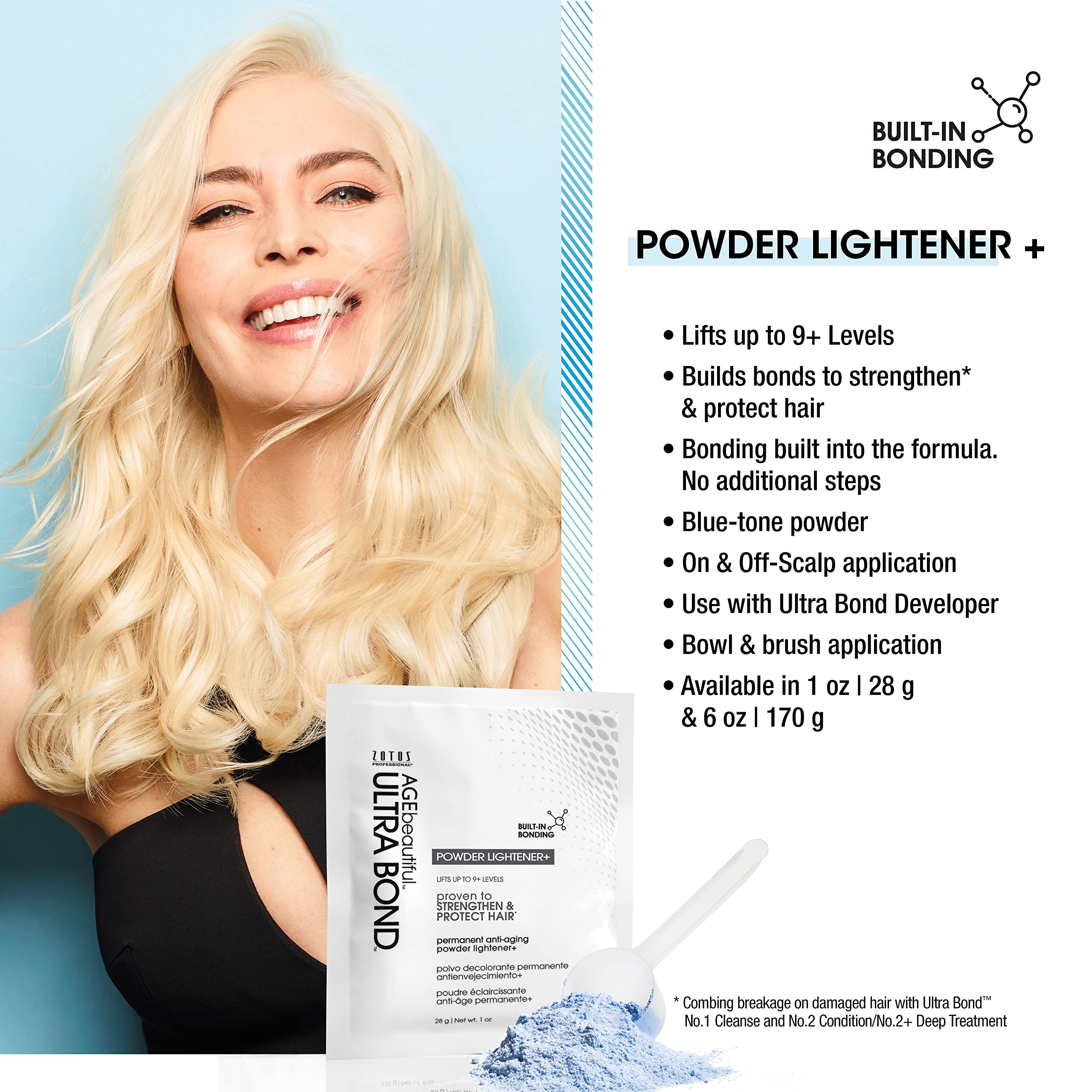 AGEbeautiful brush and bowl setup for precise on- and off-scalp lightening.