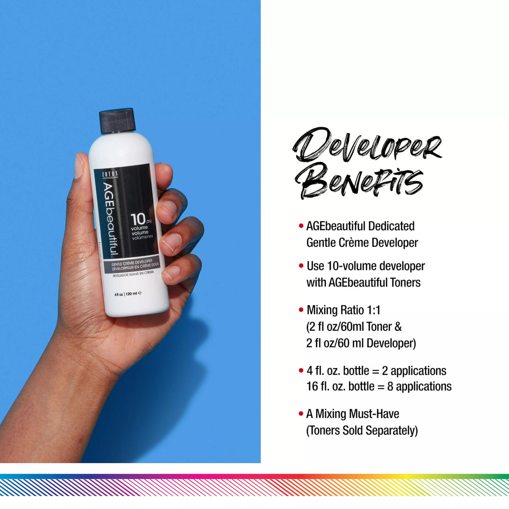 AGEbeautiful gentle creme developer mixing bowl for precise color prep.