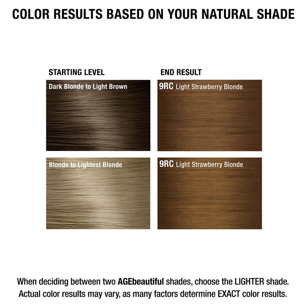 AGEbeautiful hair after color shows fuller, silkier, shiny finish