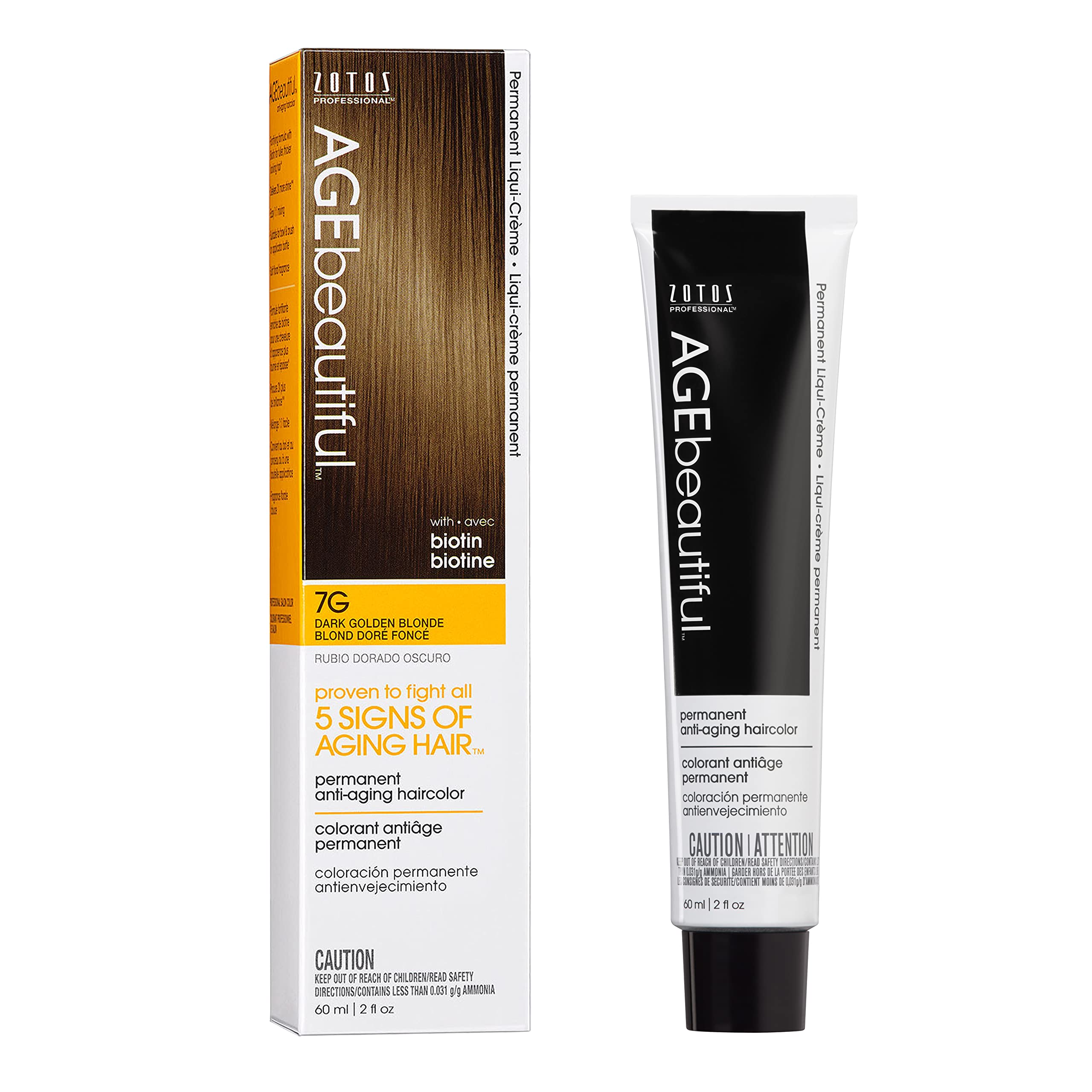 AGEbeautiful Liqui Creme bottle for salon-grade color and gray coverage.