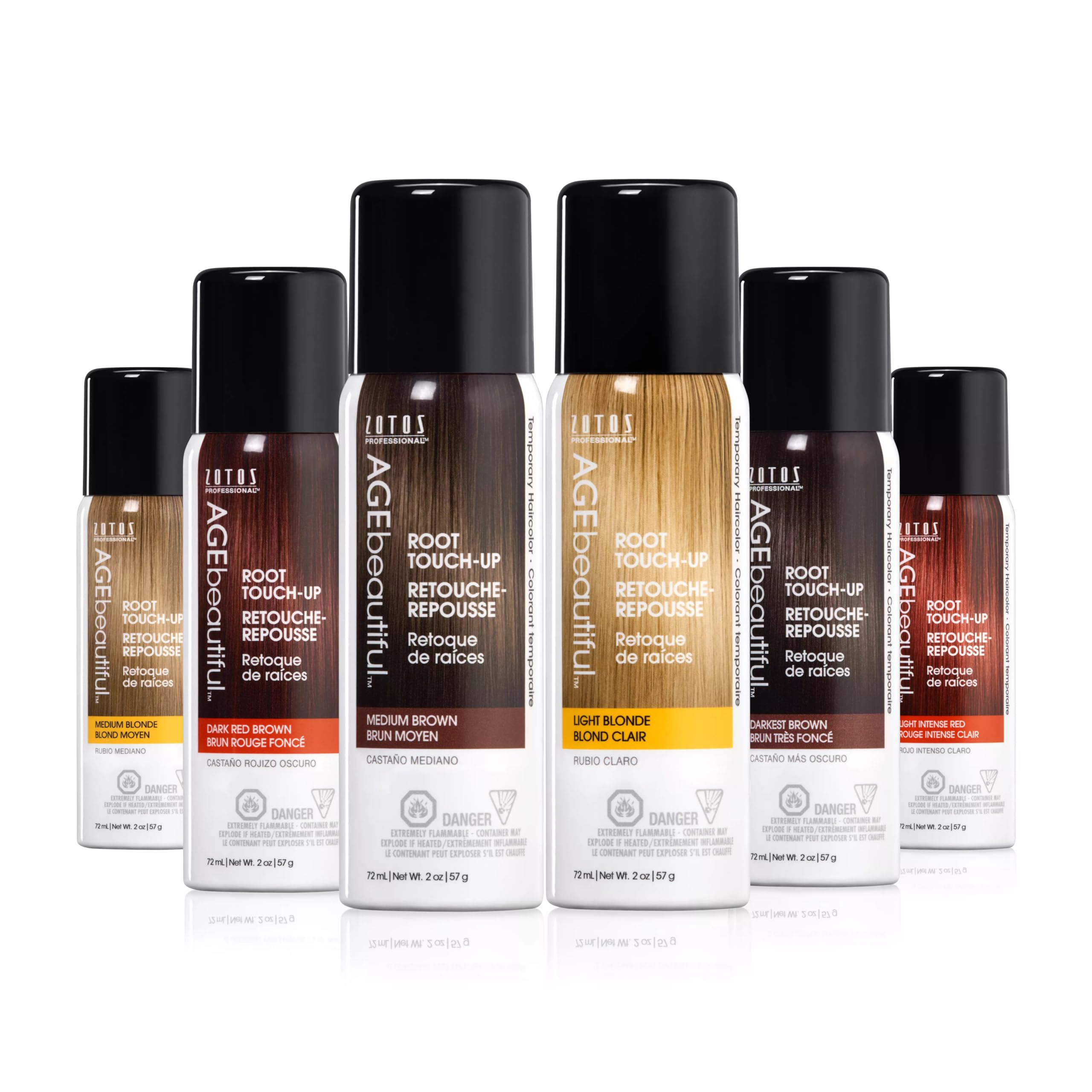 AGEbeautiful Root Touch-Up Spray at the roots adds subtle volume.