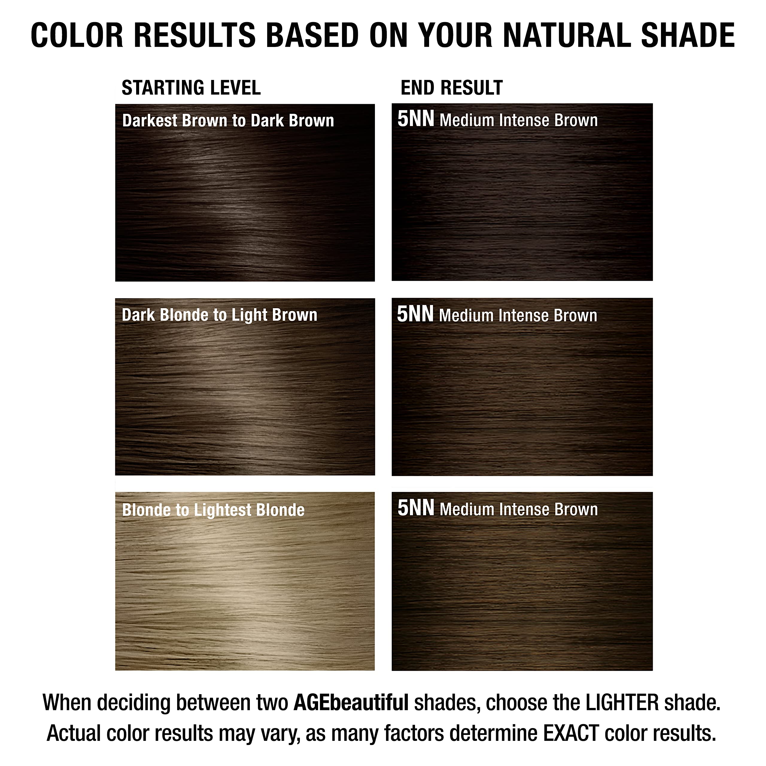 AGEbeautiful shine and color close-up emphasizes radiant, healthy-looking hair.
