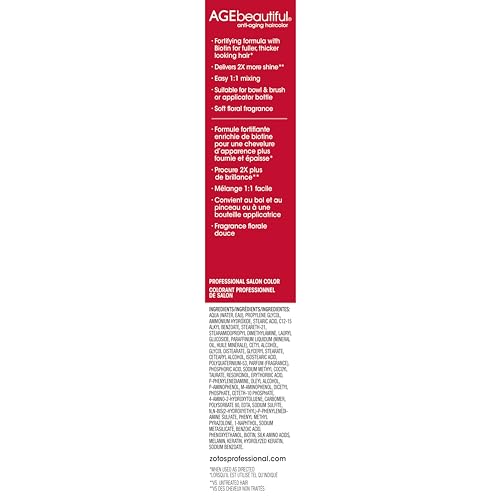 AGE beautiful finish emphasizes lasting shine and fuller-looking hair after dye.