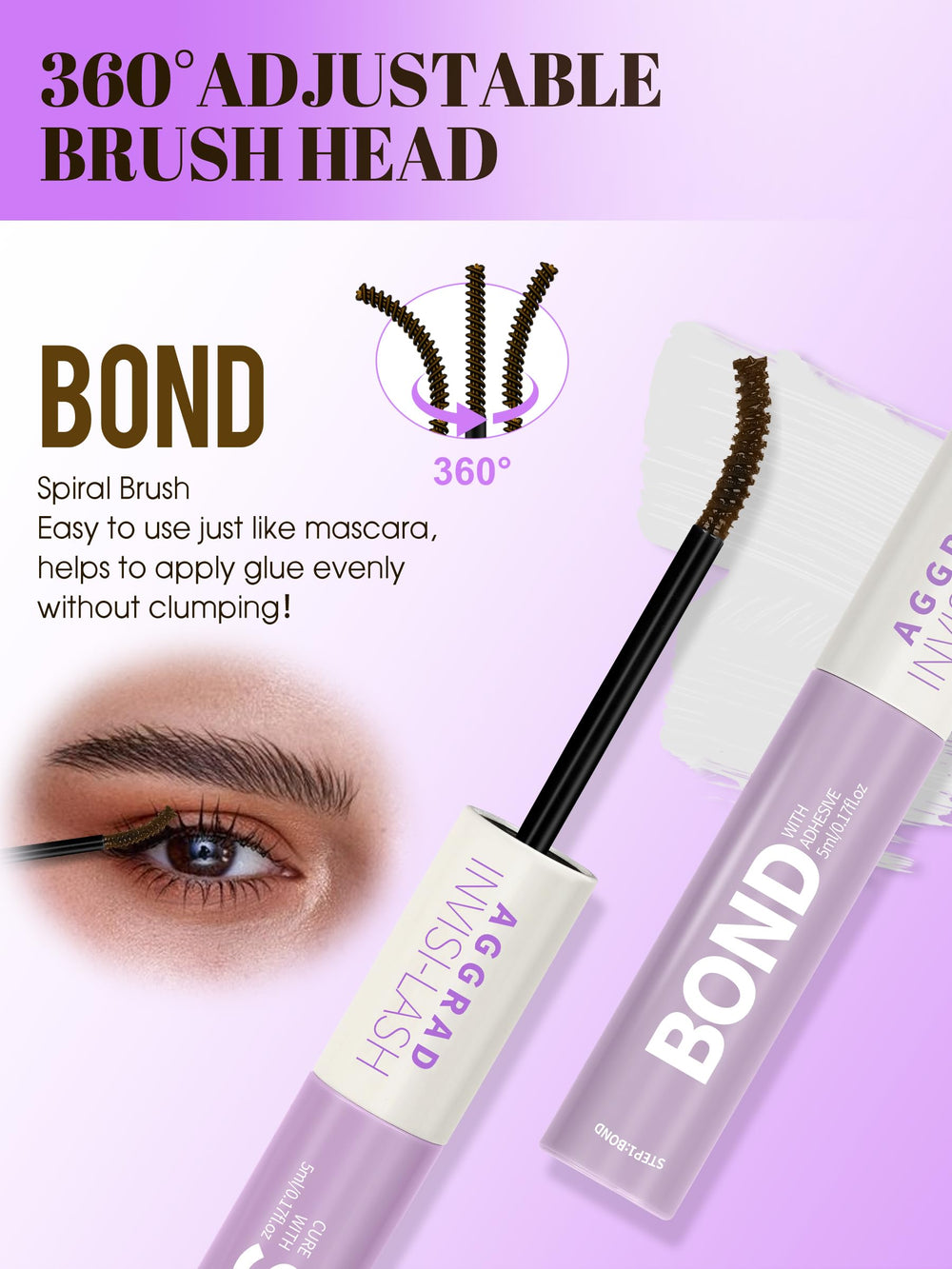 AGGRAD Waterproof lash glue in action for moisture resistance