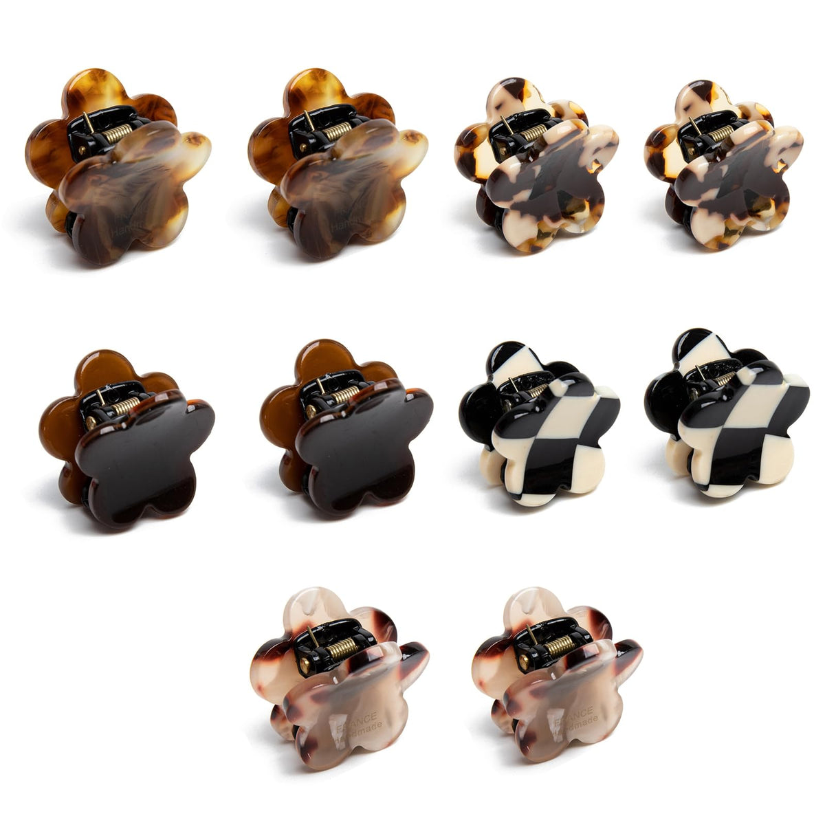 Clip Agirlvct para cabello pequeño con flor de acetato, ideal para fijar la franja