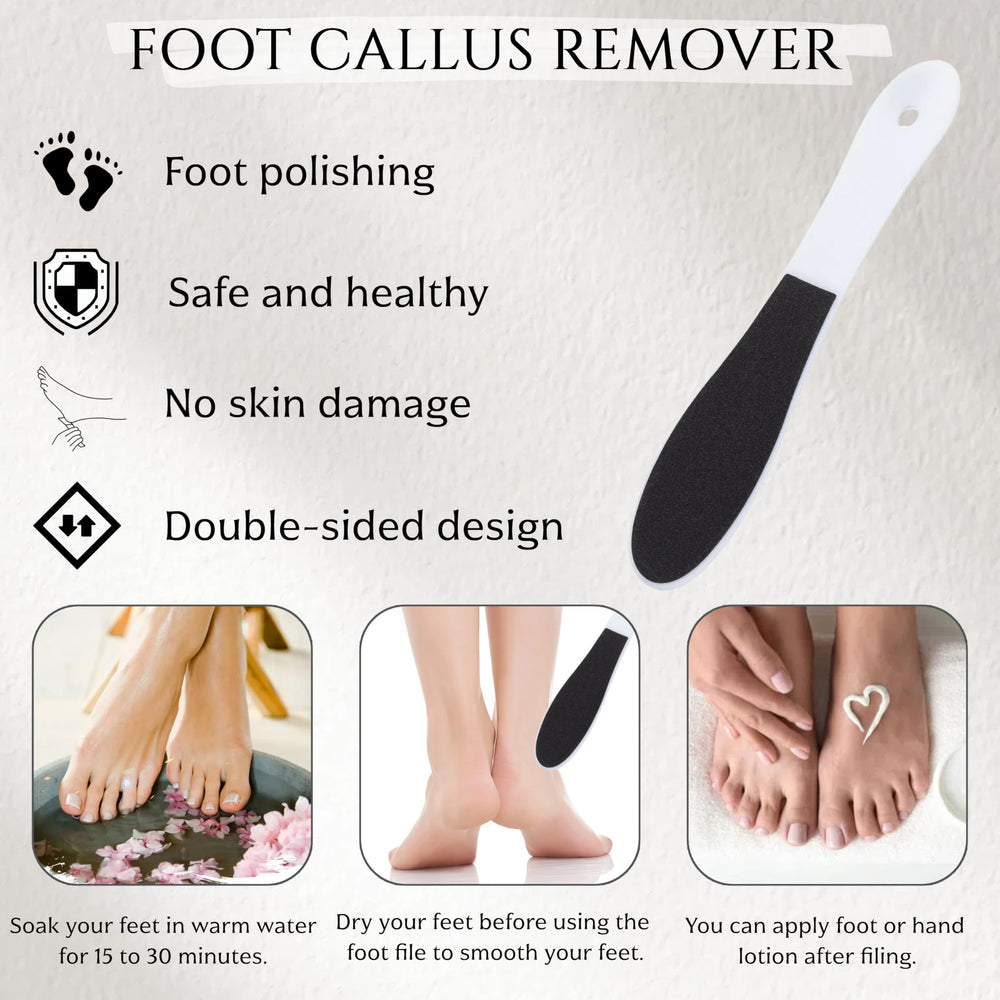 Agirlvct foot file heel smoothing action on dry or damp skin