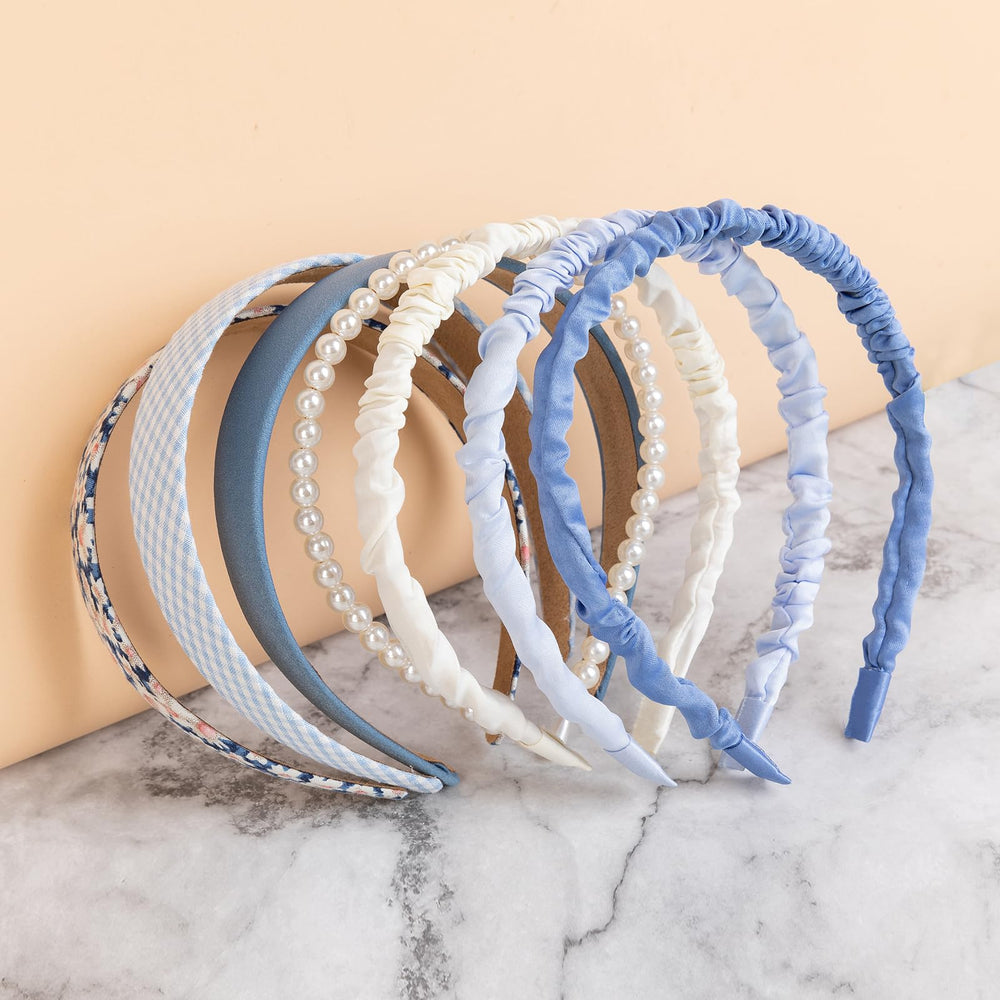 Agirlvct headband blue daily style, perfect for skincare and more