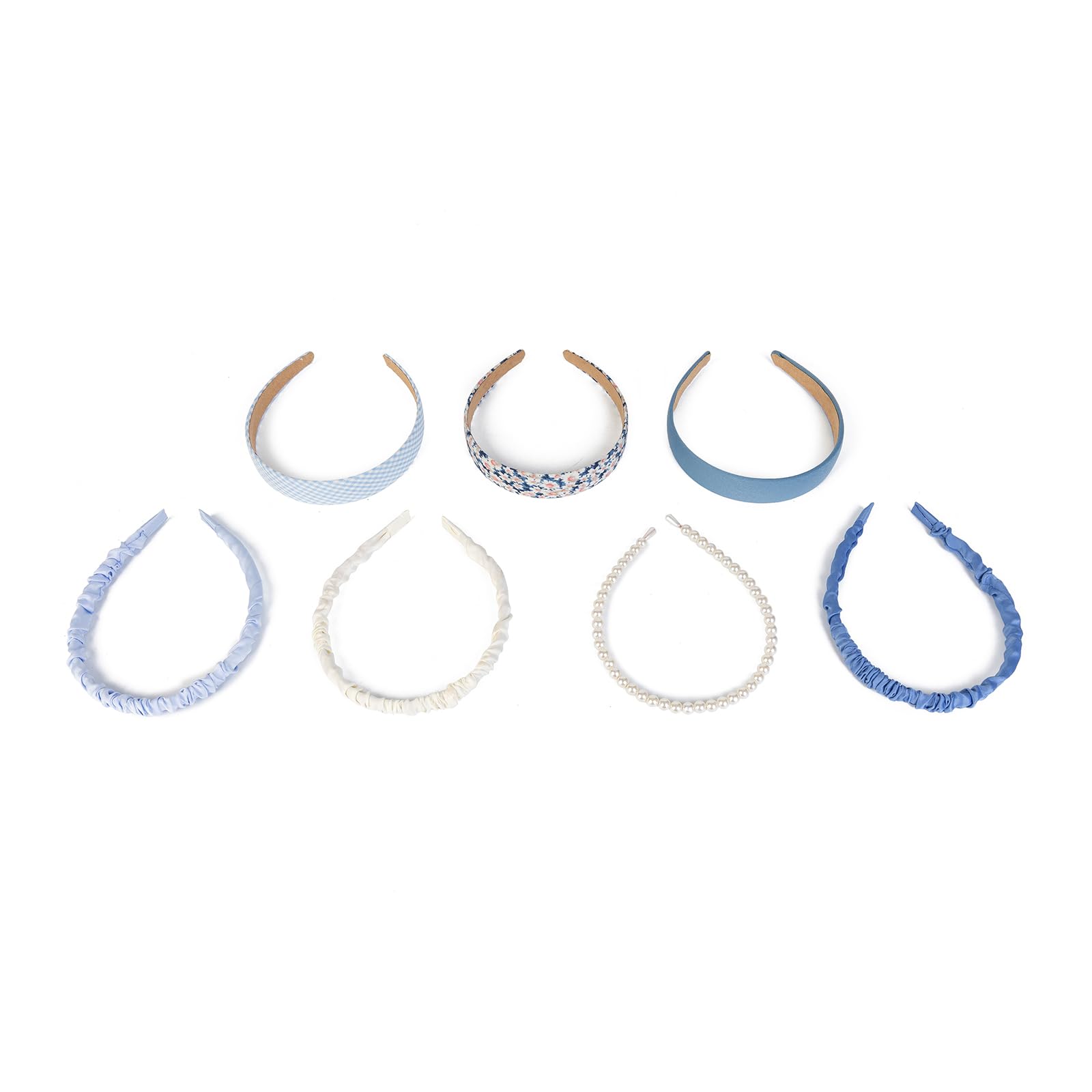 Agirlvct headband blue formal pearl, elevate wedding or prom style