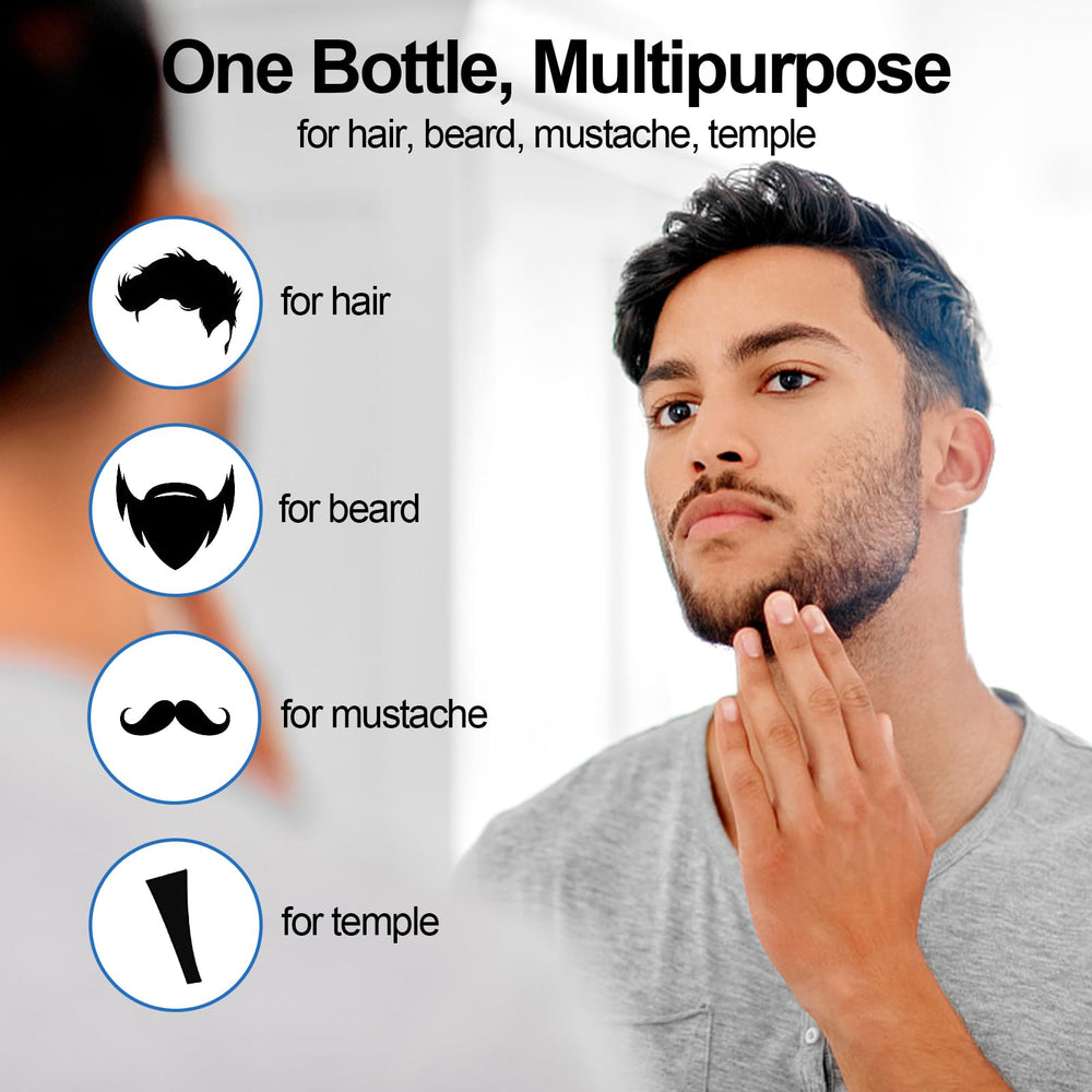 Agthyuve beard color on mustache and beard for a uniform look