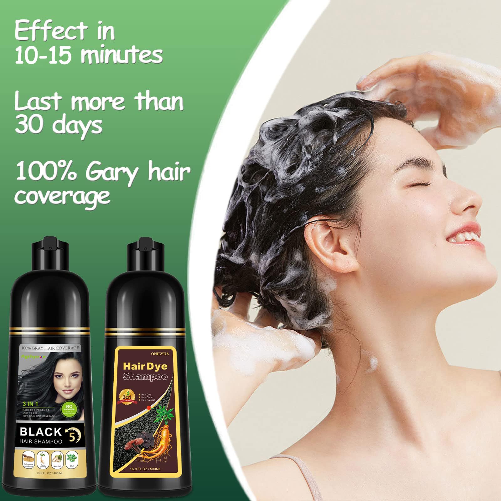 Agthyuve Hair Dye Shampoo easy at-home use with gloves and simple wait time