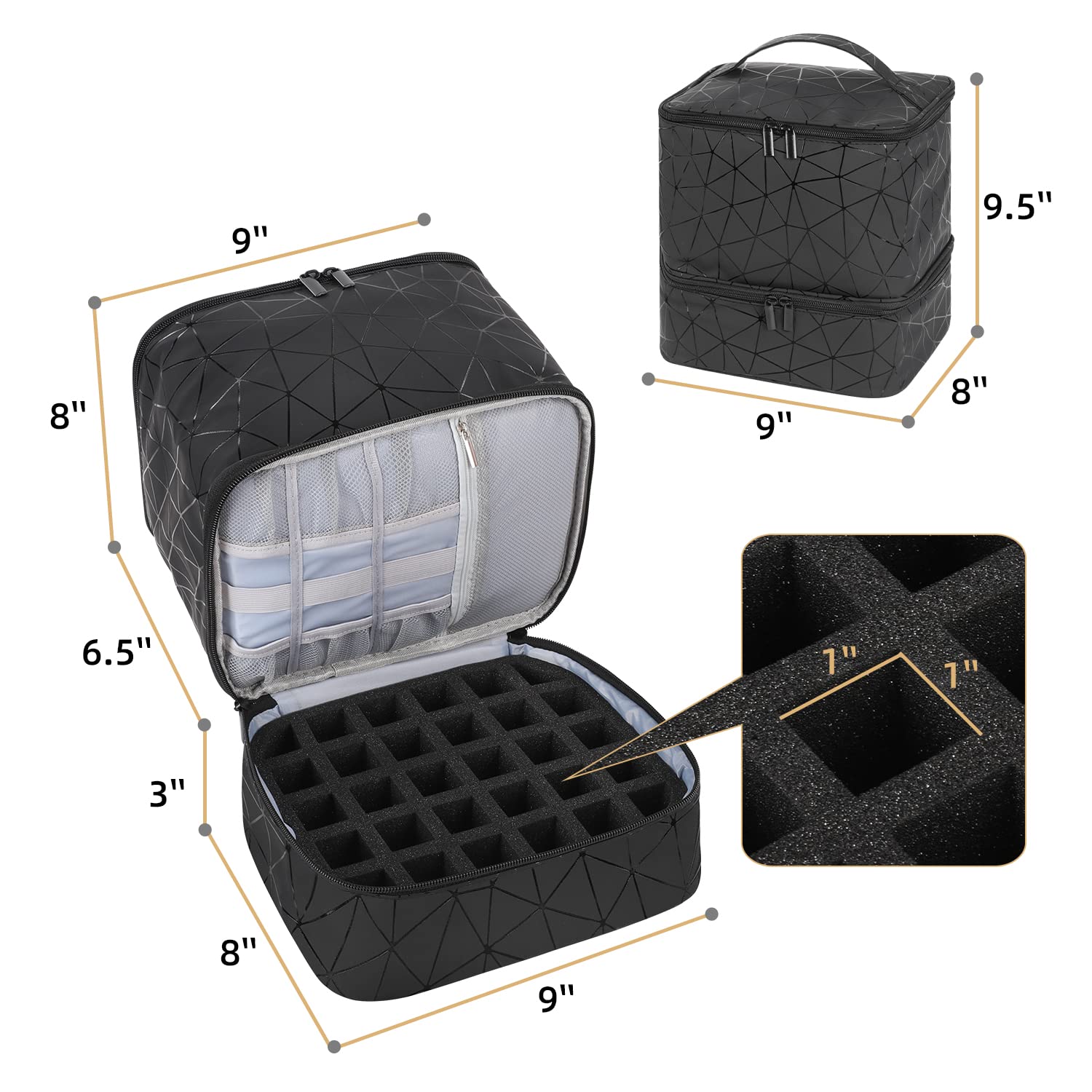 Reinforced top handle makes carrying the case easy and upright on the go.