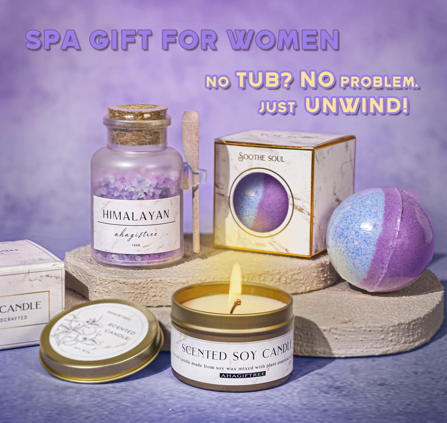 AHAGIFTREE soy candle creates a calming fragrance for evenings