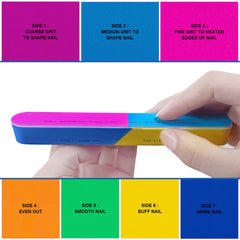 AhaTopia buffer side 3 smooths nail edges for comfortable filing.