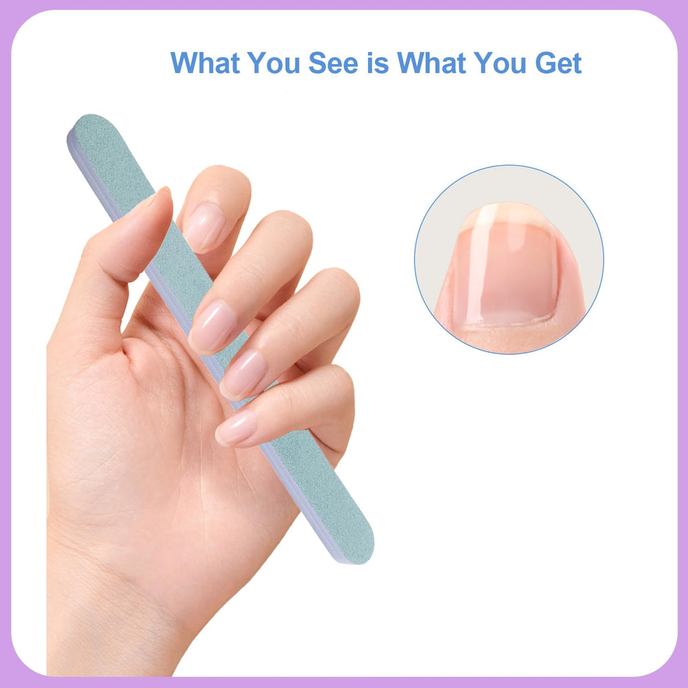 AhaTopia compact nail buffer blocks, portable for travel touch-ups.